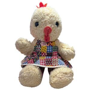 Vintage Gerber Atlanta Novelty Rooster Patchwork Quilt Plush